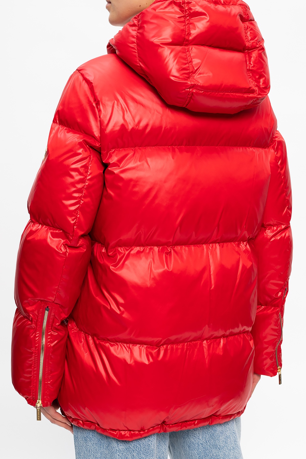 Michael kors red down on sale jacket